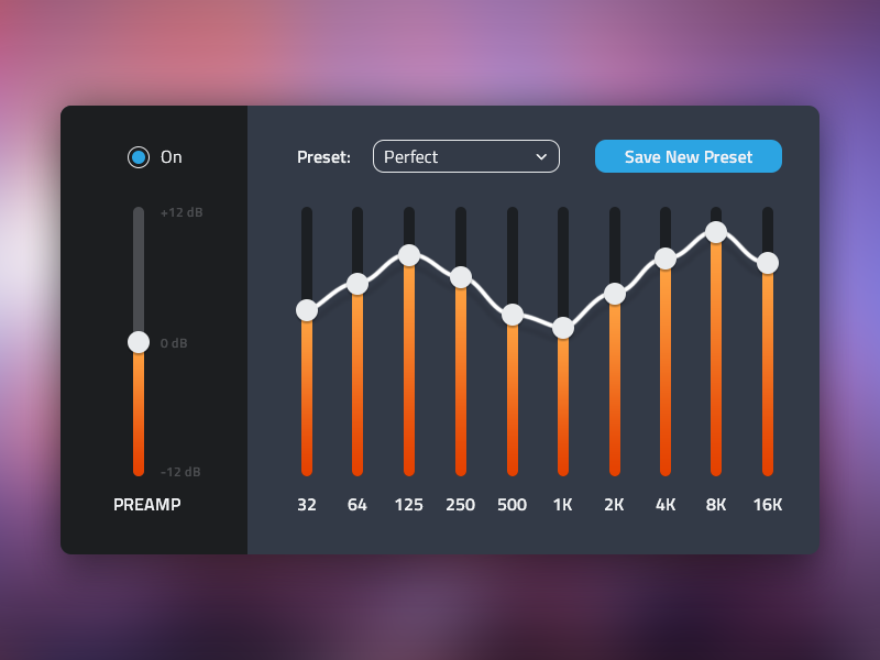 UI Element Challenge Day 090 Equalizer by James Lucia on Dribbble