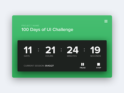 UI Element Challenge -- Day 095 Time Tracker