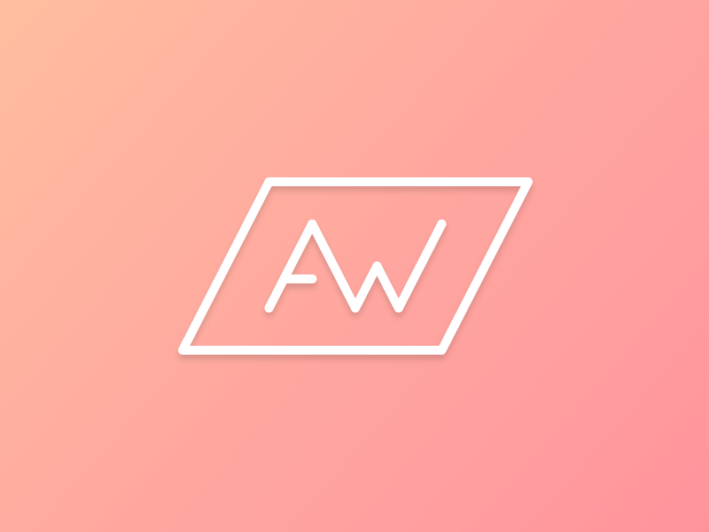 AW Mark animation aw brand logo mark vector