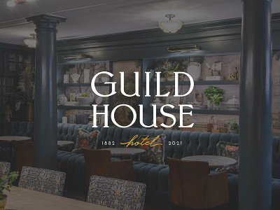 Guild House Hotel boutique hotel branding design graphic design identity logo signage