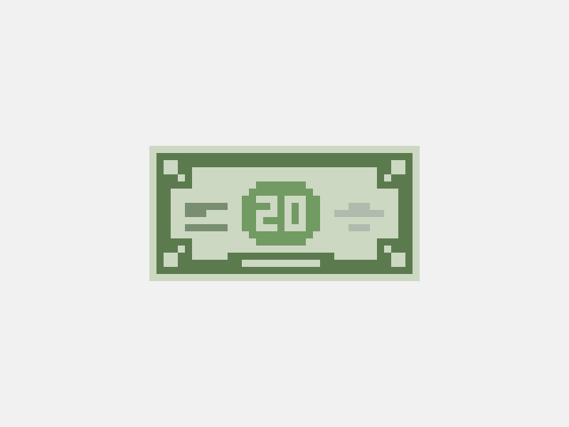 Dollar Gif Rock 8 bit bills cash dollar flat gif green illustration money pixel pixelart sprite