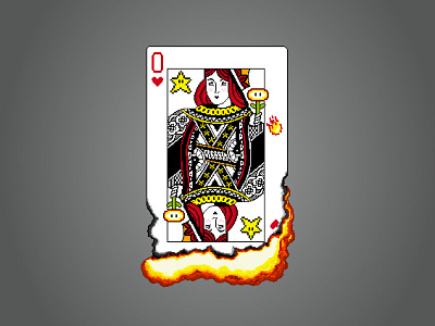 Fire Queen illustration pixel art queen