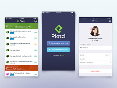 Platzi App - iOS app clean daily ui interace ios iphone login ui