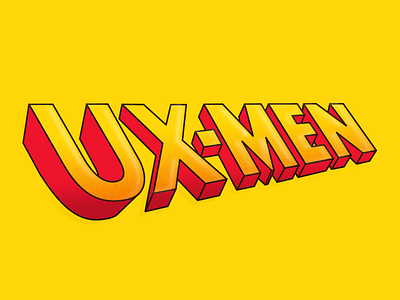 UxMen illustration parody type ux xmen