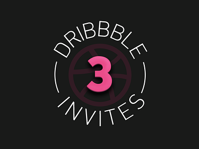 3 Dribbble Invites - Update