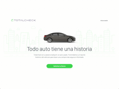 Total Check 🚗 - Home car clean dashboard landing platform principle spanish ui