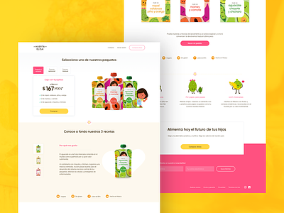 La Huerta de Elisa 🍉 baby food ecommerce español illustration landing page méxico shopify startup ux web app