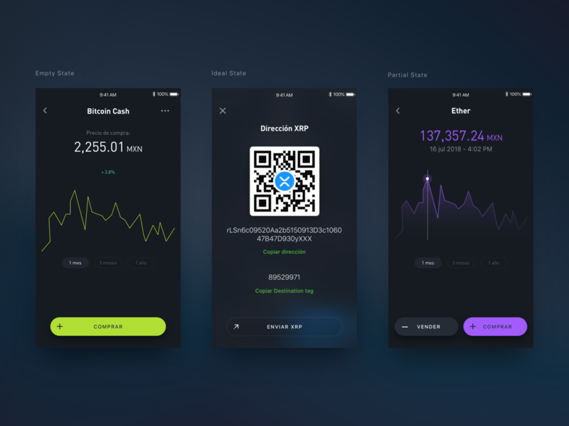 Ui Stack 📕📗📘📙 crypto dark ethereum ios qr ripple ui stack