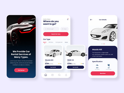 Car Rental App app car clean design exploration ios mobile rentals service simple typography uidesign uidesigns uxdesign