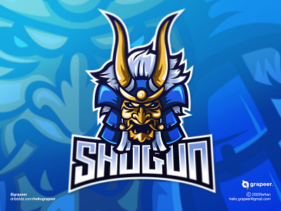 Shogun E-Sport / Mascot Logo Design Concept adobe adobeillustator awesome blue esport esportlogo game gamelogo gaming japan logo logodesigner logoideas mascot mascotlogo samurai shogun team teamlogo