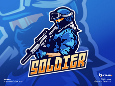 Soldier Mascot / Esport logo design concept