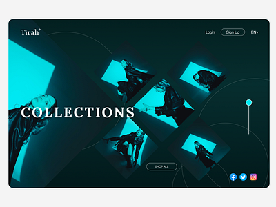 TIRAH COLLECTIONS - HOME WEBSITE collections home turqoise ui uiux user interface web