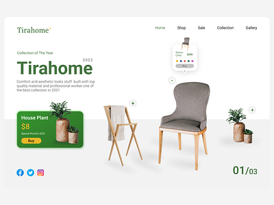 TIRAHOME - Furniture Web clean furniture home minimalism simple ui uiux user interface website