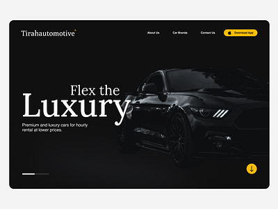 Tirah Automotive - Web Design automotive black car dark prestige user interface website