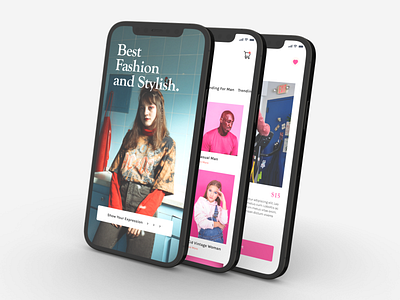 Mockup Mobile Apps Featlly fashion mobile apps pinky retro ui ux user interface vintage