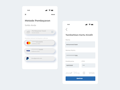 Payment Method mobilebanking paymentmethod uidesign uiux