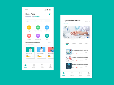 Heathcare App Design design app health app