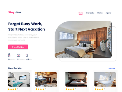 StayHere uiux web design web designer