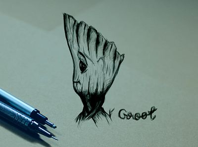 Groot graphic groot guardians of the galaxy illustration sketching