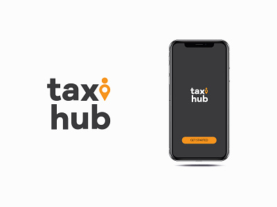 Taxi Hub brand identity logodesign taxi app