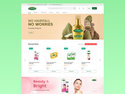 Herbodaya_Landing page UI design graphic design ui