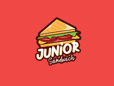junior sandwich logo 2d adobeillustrator app branding design icon illustration logo trending typography ui ux vector