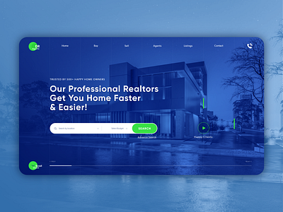 Real Estate Homepage Design banner design creative design creative homepage design design homepage design illustration landing page banner logo parampreet singh real estate homepage real estate homepage design real estate website website banner