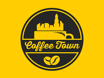Coffee Town cafe logo coffee icon identity illustration illustrator logo town vector vintage vintage badges vintage logo