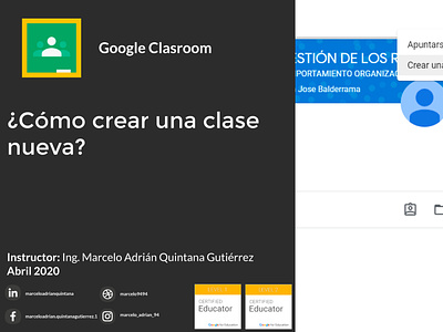 Google Classroom Instructor education educational google google ad banner google classroom google design slide