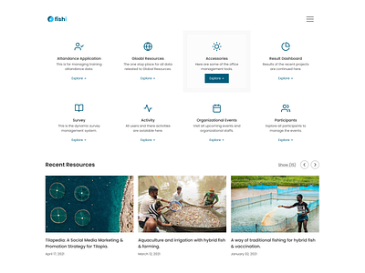 Landing Page of Fishi