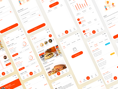 Foodstick - Mobile app attendance booking design food delivery leave mobile app online order