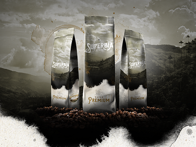 Superbia Coffee Packaging brand branding package package design coffee packaging