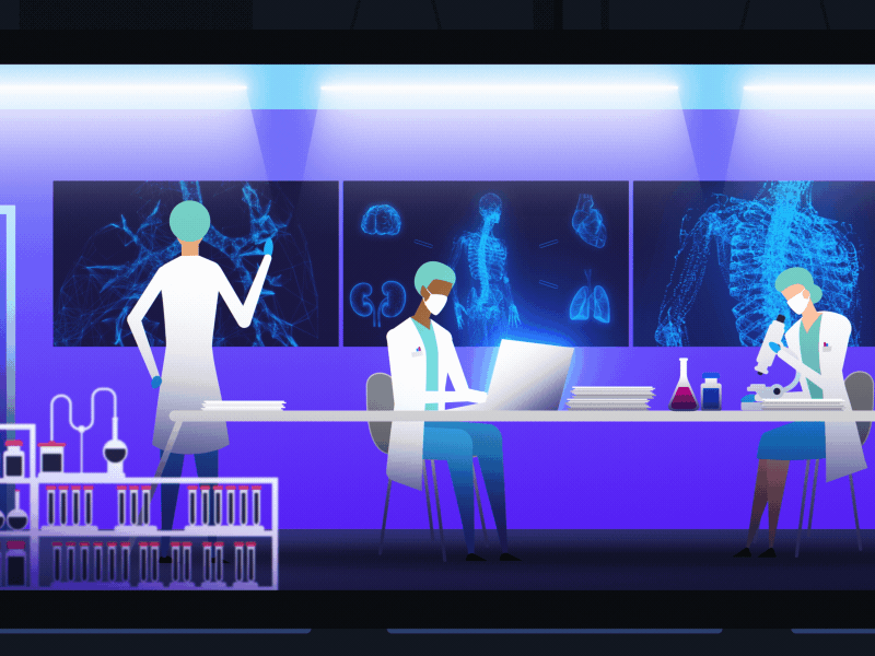 Hi-Tech Science Medical Health Laboratory Explainer Video animation background covid 19 download explainer footage free illustration laboratory medical pandemic science video