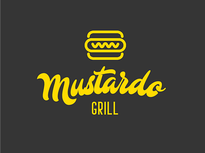 Mustardo Grill brand and identity brand identity branding brandmark design illustration logo logodesign logotype vector