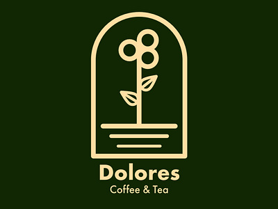 Dolores Coffee & Tea cafe coffee coffee brand coffee shop design flat icon logo minimal tea typography