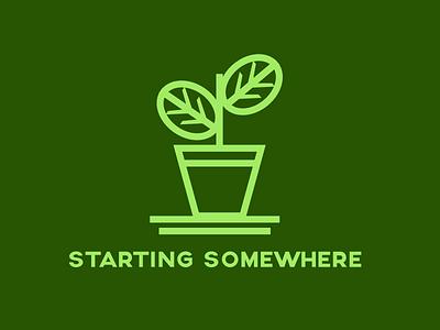 Starting somewhere design flat flower flower logo garden graphic design icon illustration logo minimal plant plant logo vector weekly challenge