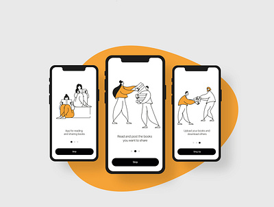 Onboarding UX/UI Design app design illustration ui ux