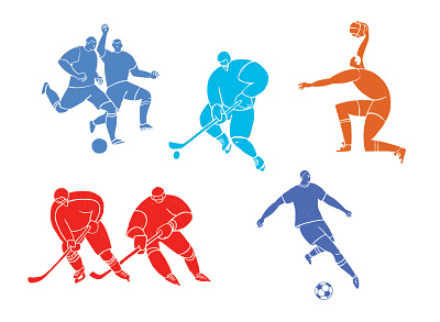 Set of illustrations of the Olympic Games art illustration olympic games sport