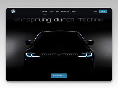 Car Landing Page Black Theme