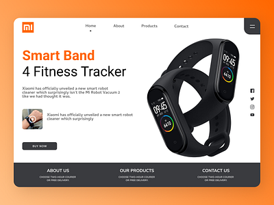 Fitness Band Landing Page branding design logo typography ui ux