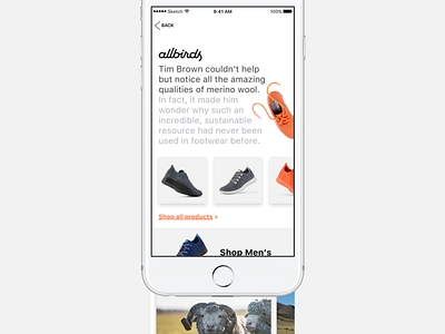 Stories app app design ios iphone layout mobile story