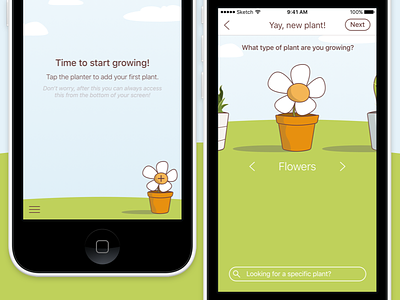 My Garden - Add Plant Flow apple flowers garden ios ios design iphone mobile plants