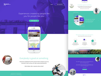 Xpeeria landing page