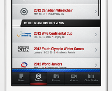 Curling.ca Mobile activity monitor curling iphone mobile tab bar