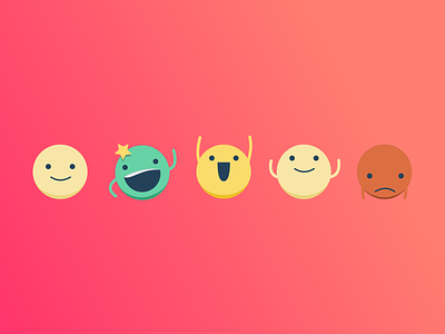 Little Weirdos character emoji emojis happy illustration smilie weirdos