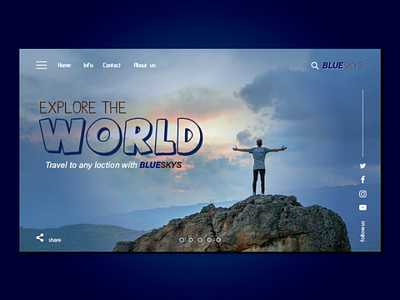 Travel the world illustrator web design