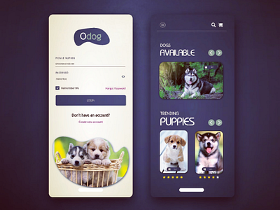 Odog mobile app illustrator website