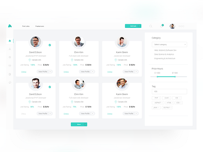 Website for freelancers design flat icon minimal ui ux web website