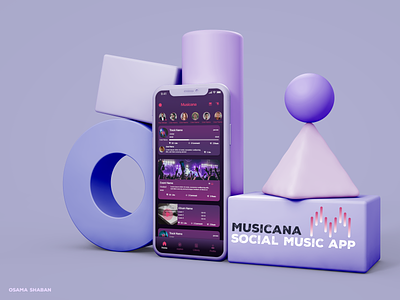 Musicana , Social Music app app ios music social app uiux ux design uxui xd design