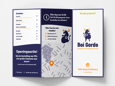 Folder for Boi Gordo branding folder menu card